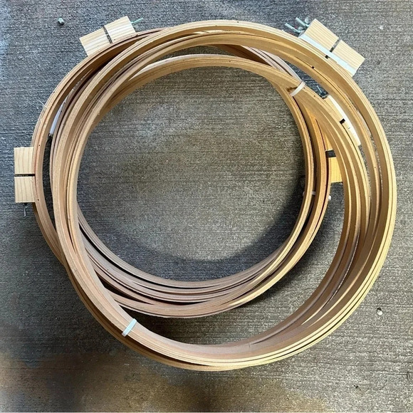 (Lot of 9) NWT‎ Darice 18” Embroidery Hoop Quilting Hoop Wooden - Picture 1 of 5